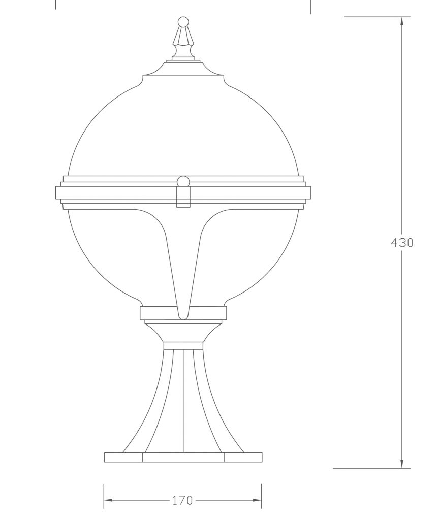 Mystic - White Pedestal Light with Photocell Dusk to Dawn Sensor - Image 2