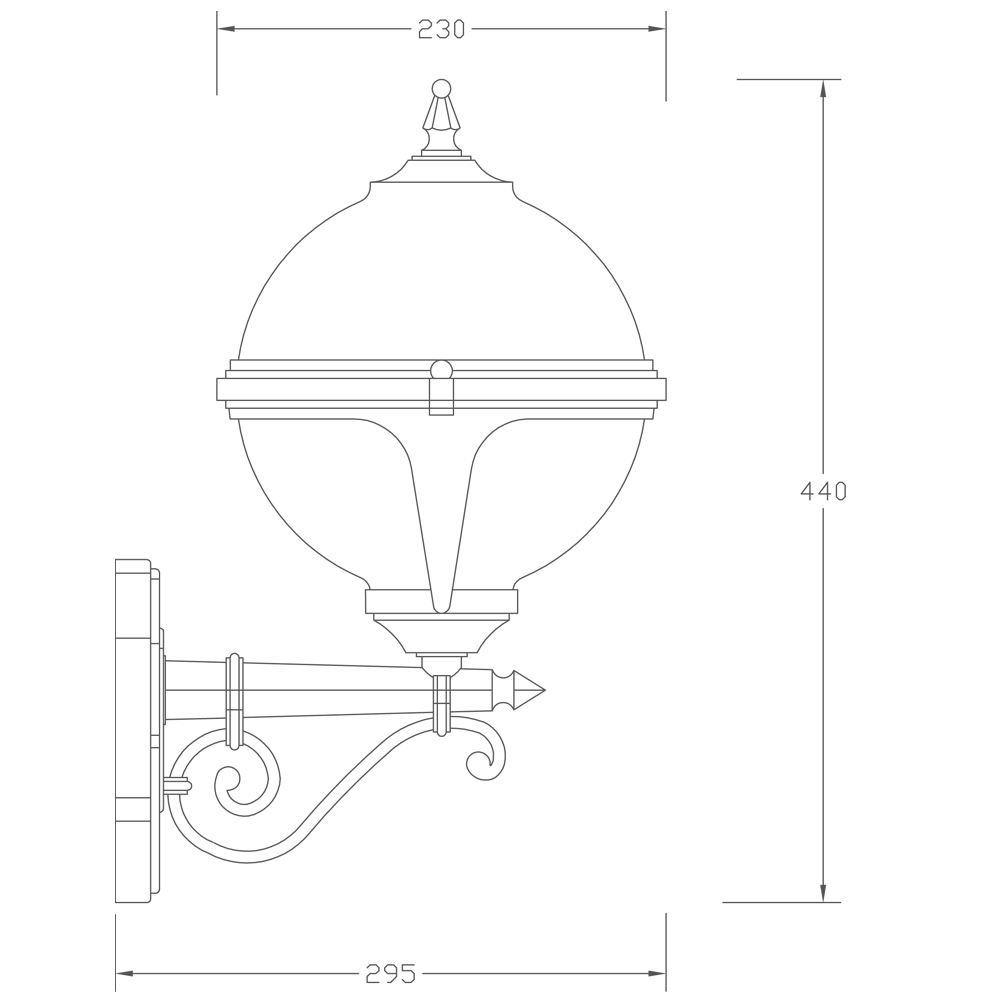 Mystic White Globe Wall Light - Image 3