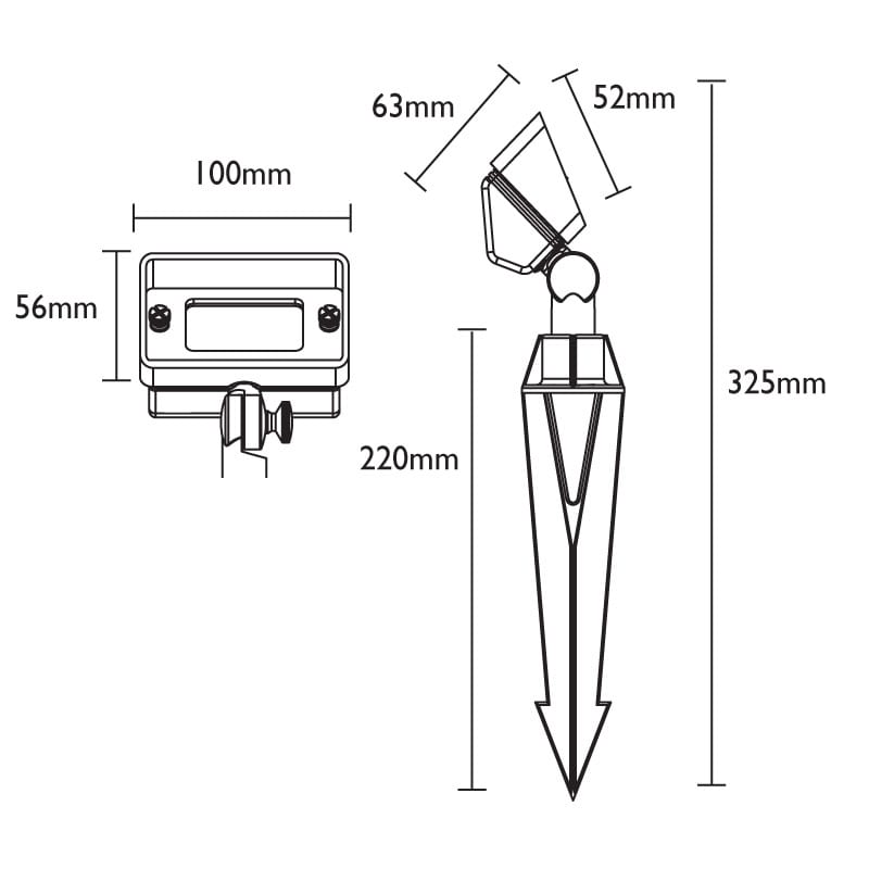 Charleston Cobra 12v Mini Floodlight Clear/Frosted Lens, Brass - Image 10