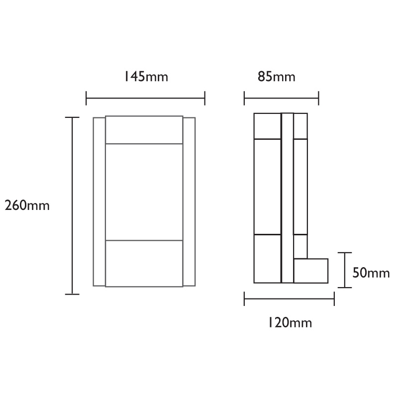 Ovus - Silver Grey Outdoor Wall Light - Image 2