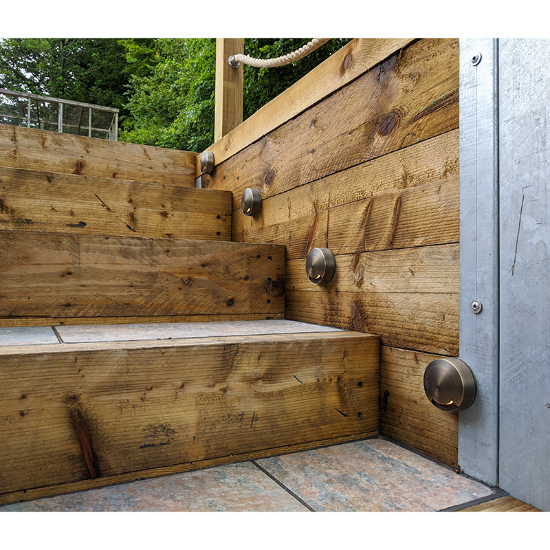 Monolite Step Lights - Brass (Rustic Bronze) - 240v - Image 3