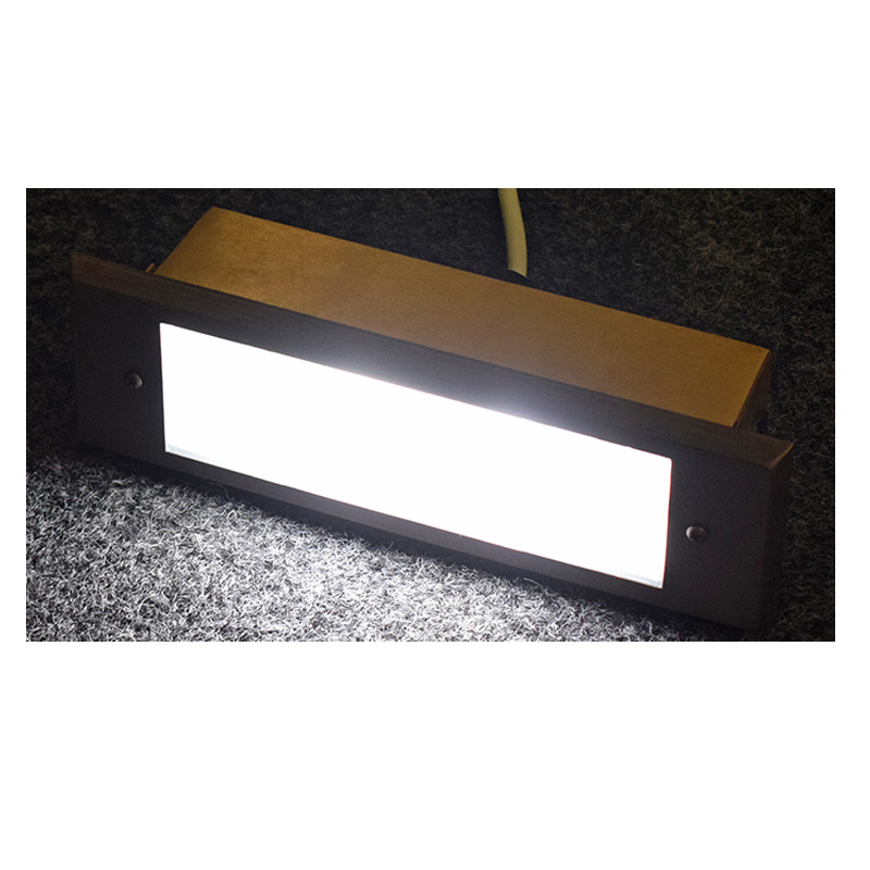 Charleston Brass Brick Light - Frosted Glass Front (240v) - Image 18