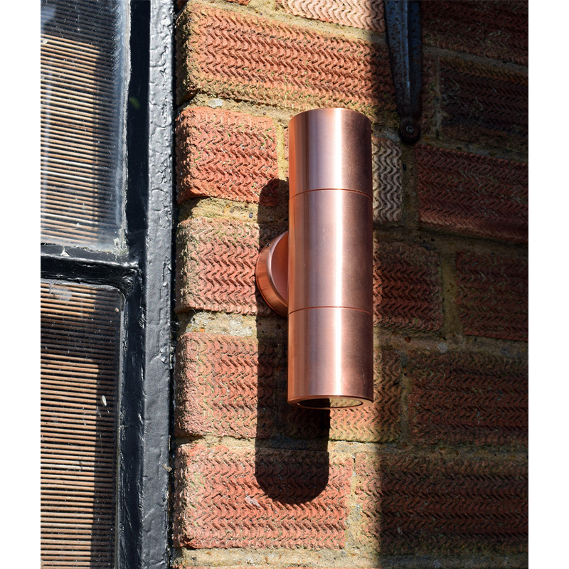 Hilospot - Outdoor Twin Spotlight - Natural Copper Spotlights (12v) - Image 2