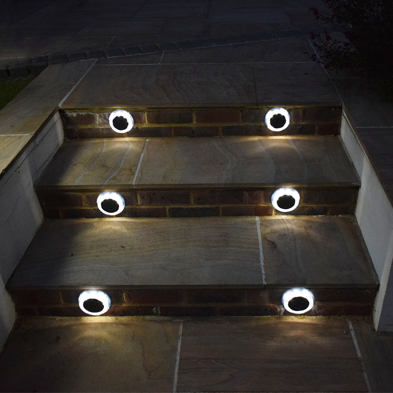 HaloMARKA Solar Decking Lights / Step Lights (White, Green or Blue) - 2 PACK - Image 3