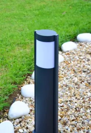 Ovus 650 G -Modern Weatherproof Post Light / Illuminated Bollard - Dark Grey - Image 2
