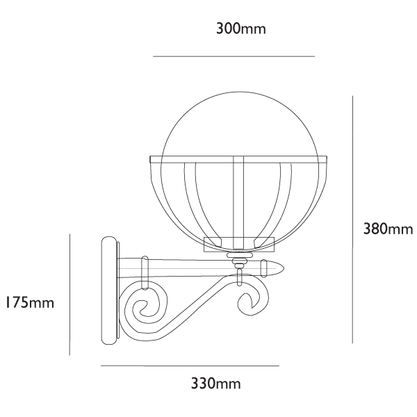 Saturn Traditional Globe Wall Light - Image 3