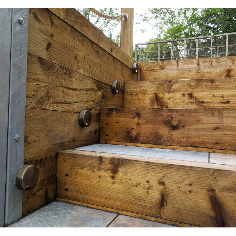 Monolite Step Lights - Brass (Rustic Bronze) - 240v - Image 2