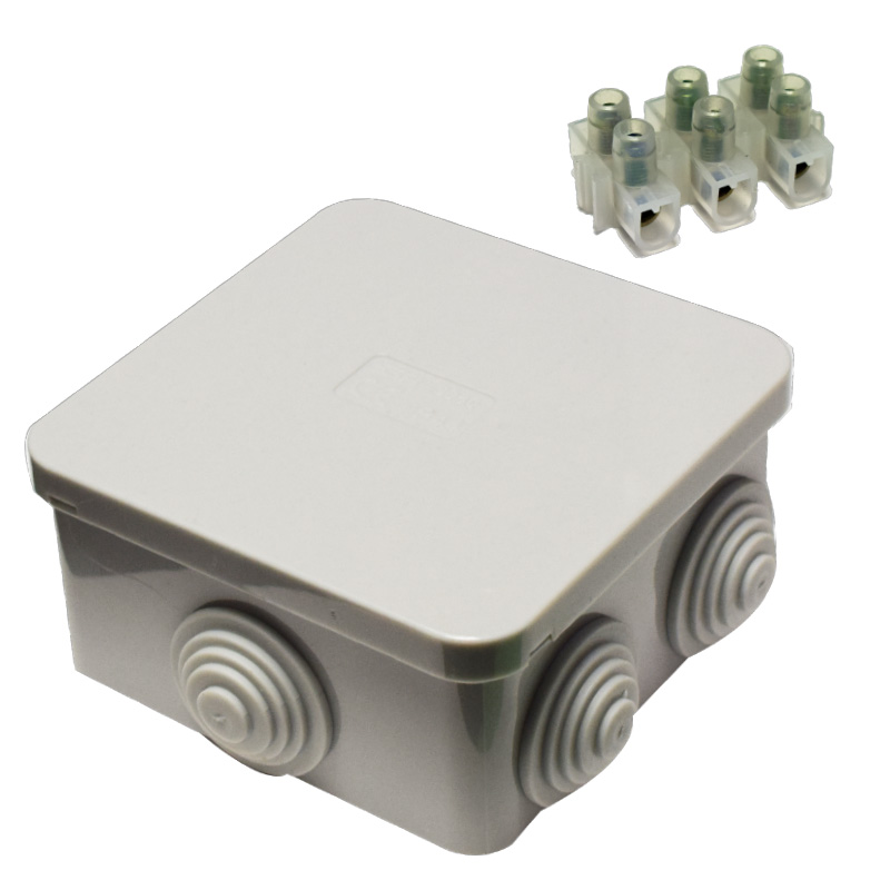 6 Way Junction Box, Grey