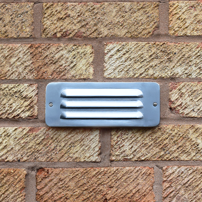 Charleston Aged Silver Brick Light - Louvered Front - (240v) - Image 2