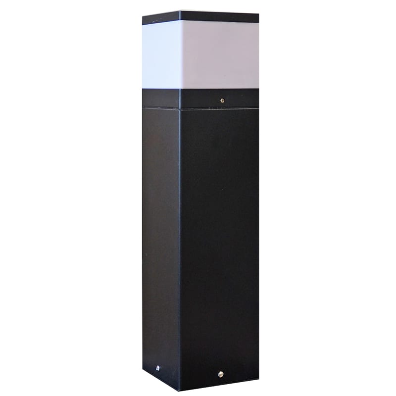 CUBIC - 0.6m Bollard Light with 9w LED Photocell Bulb - Graphite Black