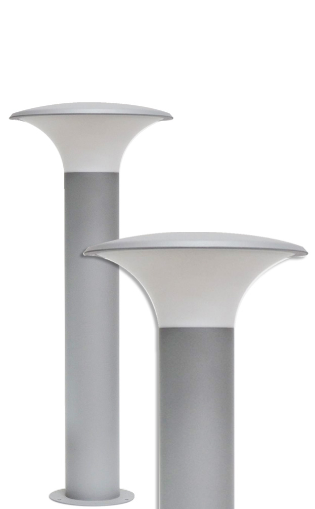 Tulipa 500 Modern Path Light - 500mm Silver Grey Aluminium