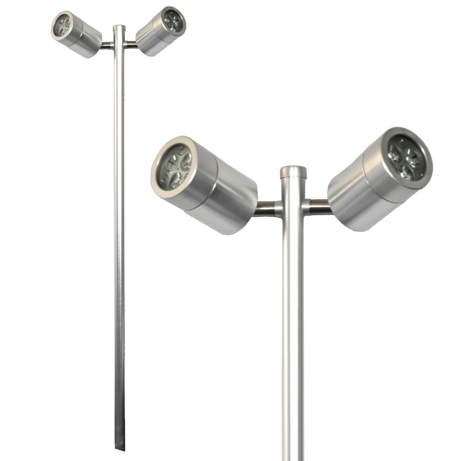 Smartspike 260 - Satin Silver Twin Spike Light (12v)