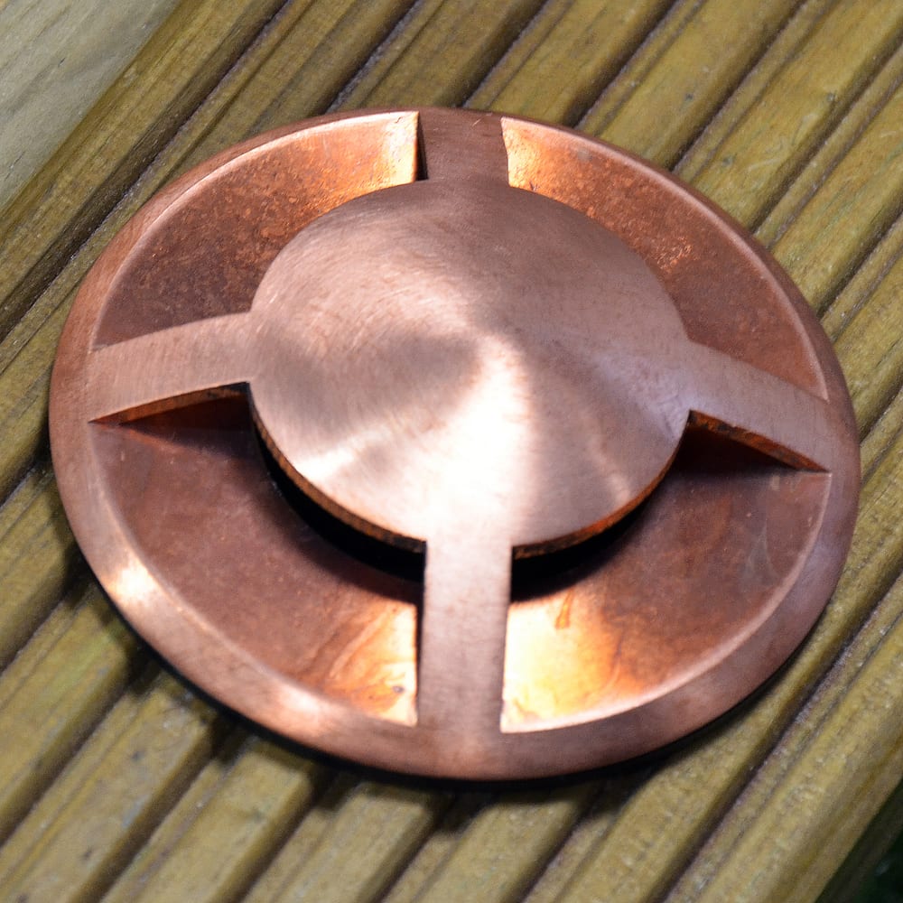 QuadMarka - 240v 4 Way Recessed Ground / Step Light - Natural Copper - Image 7