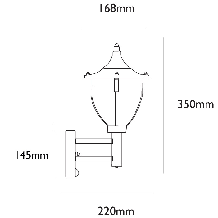 Stellus CENTURIAN WL S - Stainless Steel Outdoor Motion Sensor Wall Light (PIR) - Image 3