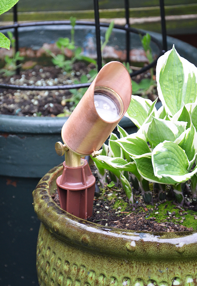 Astros - Natural Copper Spotlight with Ground Spike (12v Plug & Play) - Image 2