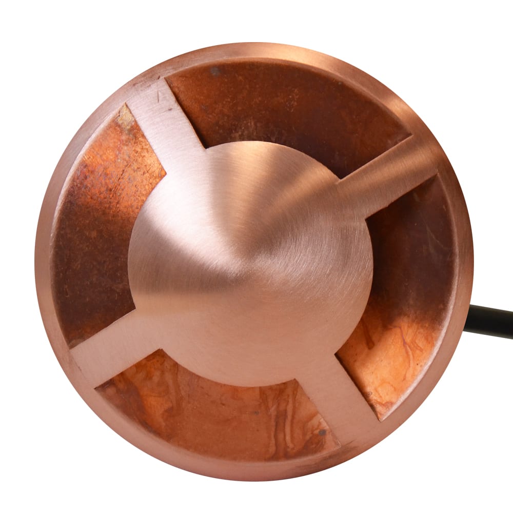 QuadMarka - 240v 4 Way Recessed Ground / Step Light - Natural Copper - Image 5